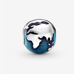 Pandora Blue Globe Clip Charm.